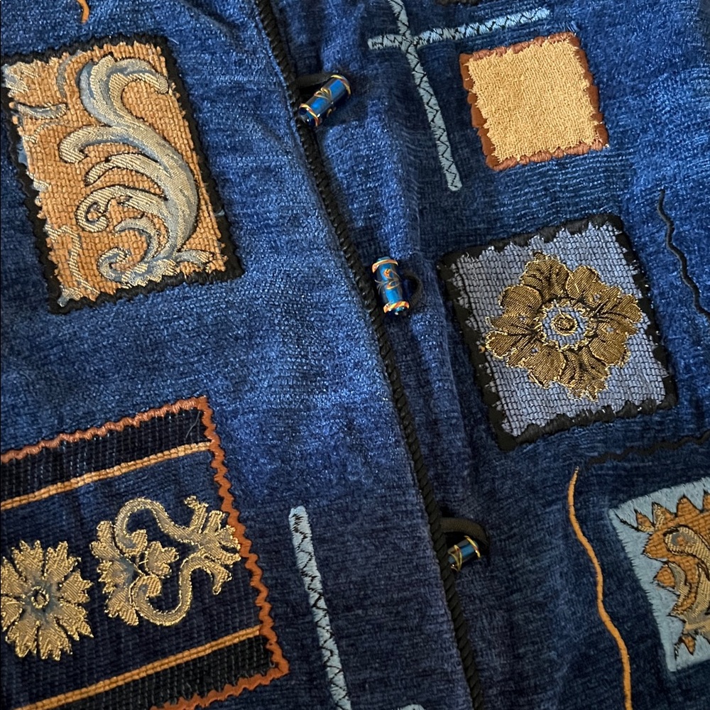 Blue Embroidered Jacket - Picture 4 of 6